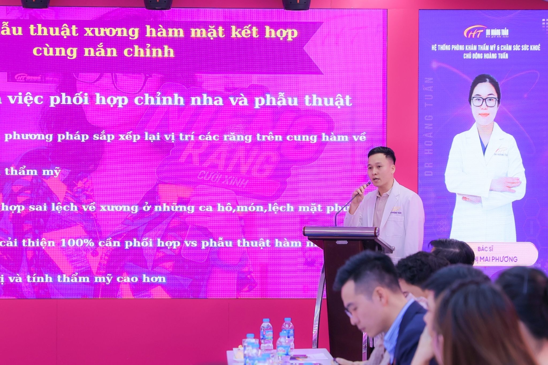 Bác sĩ Đinh Quang Chiến trình bày báo cáo khoa học
Thẩm mỹ Hoàng Tuấn
An toàn