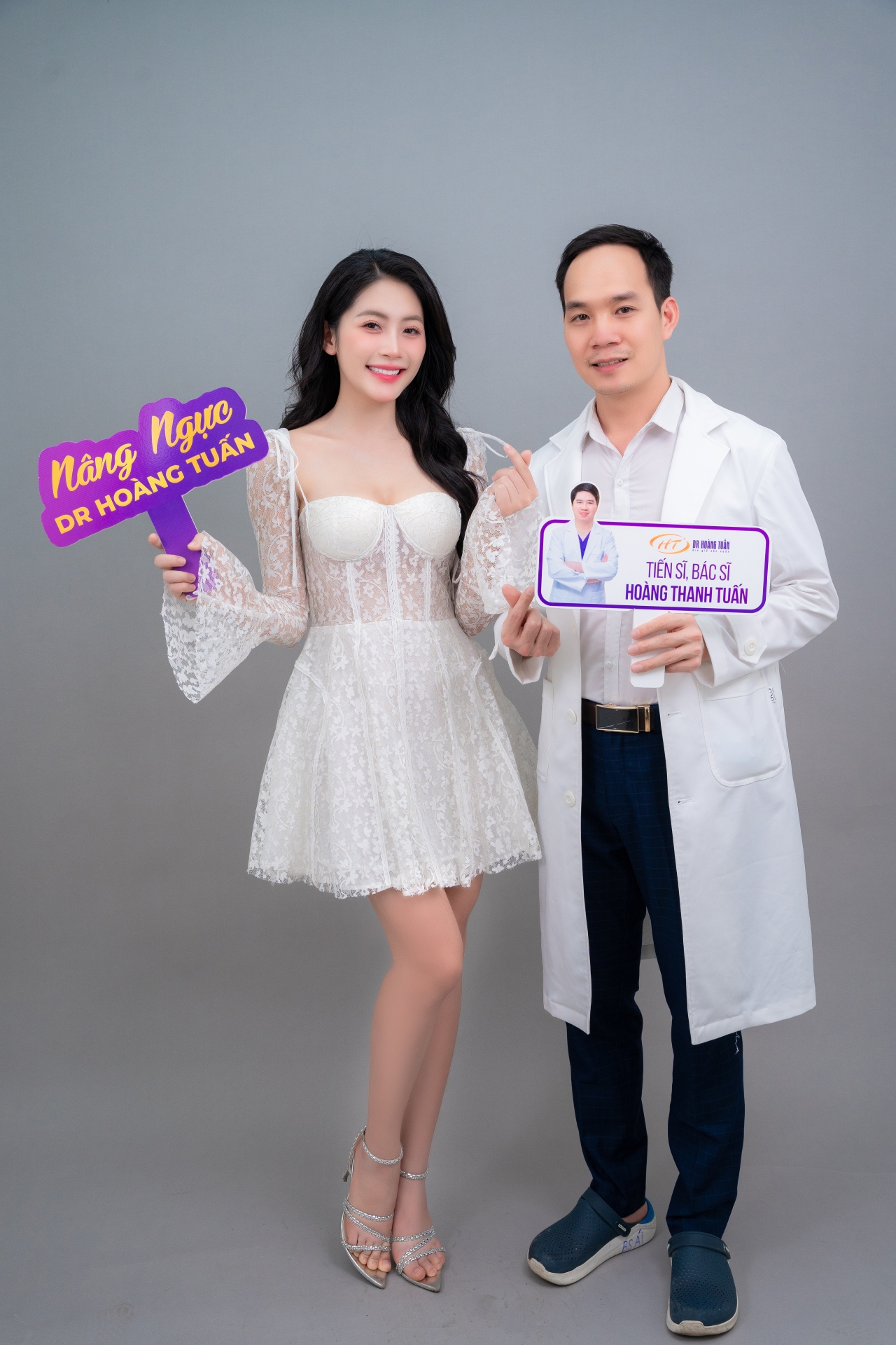 Bs Lưu Đăng Ái và Nông Thị Hằng - Á khôi 1 Hoa khôi Áo dài Việt Nam 2024 sau 3 tuần Nâng ngực tại Dr Hoàng Tuấn